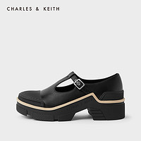 CHARLES&KEITH2020冬季新品CK1-70380828女士时尚厚底中跟单鞋