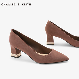 CHARLES&KEITH单鞋CK1-60920100金属女尖头高跟鞋