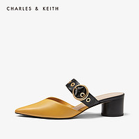 CHARLES&KEITH女鞋CK1-61720043尖头高跟凉鞋穆勒鞋