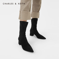 CHARLES&KEITH秋冬女靴CK1-91680073女尖头短靴