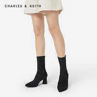 CHARLES&KEITH秋冬女靴CK1-91680079女高跟短靴