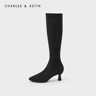 CHARLES & KEITH CHARLES&KEITH冬季新品CK1-90360339女士高跟长靴（38、Beige米色）