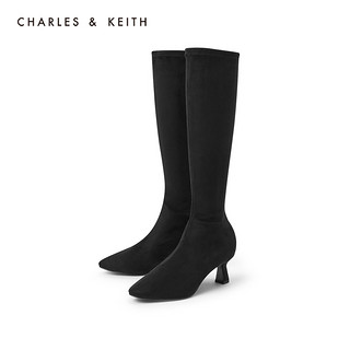 CHARLES & KEITH CHARLES&KEITH冬季新品CK1-90360339女士高跟长靴（38、Beige米色）