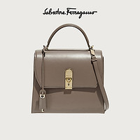Salvatore Ferragamo/菲拉格慕 女士大号 BOXYZ手袋 716089（灰褐色）