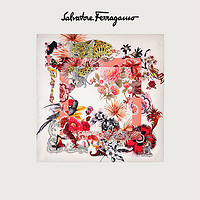 Salvatore Ferragamo/菲拉格慕  女拼接画印花桑蚕丝围巾 736262