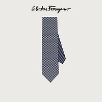 Salvatore Ferragamo/菲拉格慕 男士锁扣印花桑蚕丝领带 733487