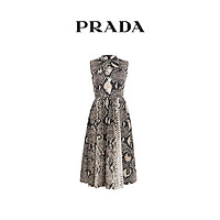Prada/普拉达蛇纹无袖连衣裙