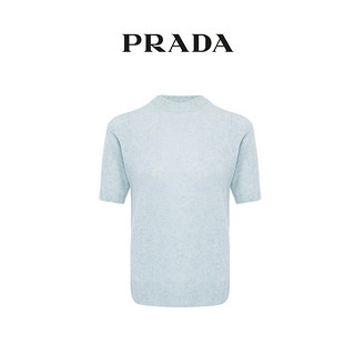 Prada/普拉达浅紫色短袖女士针织衫