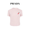 Prada/普拉达粉色时尚休闲图案短袖女士T恤