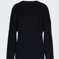 BOTTEGA VENETA 2020早秋新品女士黑色针织BV连衣裙