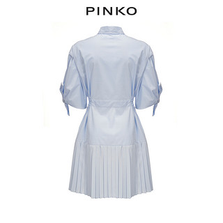 PINKO2019春夏王子文明星同款五分袖衬衫连衣裙女1G141V7043