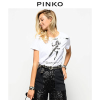 PINKO秋冬女装印花圆领T恤1B147EY5BD