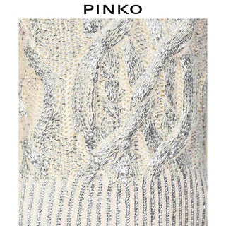 PINKO女装金属渐变绞花羊毛针织毛衣1B145PY5T1