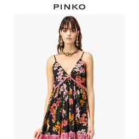 PINKO女装印花吊带连衣裙 1B137N6980