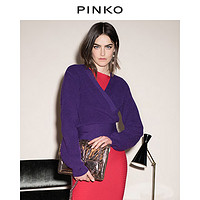 PINKO女装罗纹羊毛针织开衫上装外套 1B13DCY4W2