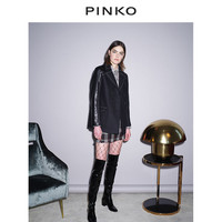 PINKO女装流苏格纹修身半身裙下装 1B13EJ7201