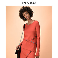 PINKO女装纯色铆钉长袖打底针织衫 1G13HPY3M1