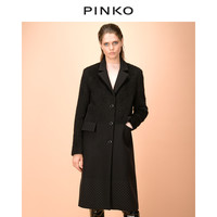PINKO女装铆钉毛绒质感口袋毛呢大衣 1B13B27045