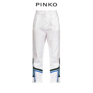 PINKO春夏女装直筒卷边九分裤休闲裤1X10FXY5DQ