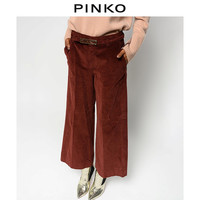 PINKO秋冬复古灯芯绒高腰阔腿裤1J10A8Y5Q3