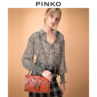 PINKO女装豹纹印花长袖衬衫1B13HF7224