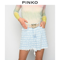 PINKO 字母牛仔短裙半身裙1J10F0Y653