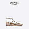 VALENTINO GARAVANI/华伦天奴 ROCKSTUD 漆皮系带铆钉平底鞋