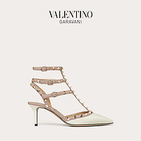 VALENTINO GARAVANI/华伦天奴 ROCKSTUD 漆皮系带铆钉高跟鞋