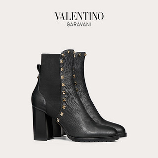 VALENTINO GARAVANI/华伦天奴女士ROCKSTUD 粒面小牛皮铆钉踝靴