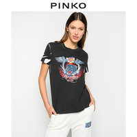 PINKO 女装做旧复古印花T恤1G14REY5B7