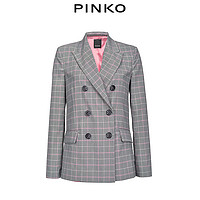 PINKO 女装双排扣格纹西装外套1G14U17880