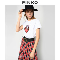 PINKO女装爱心涂鸦短袖T恤1N12RKY6HB