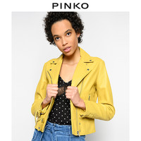 PINKO 女装羊皮机车夹克外套1G14YLY672