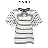 PINKO 女装棉质条纹短袖T恤1Q102L8094