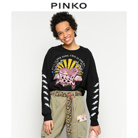 PINKO 女装印花短款卫衣1B14KRY54B