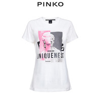 PINKO 明星同款女装UNIQUENESS印花T恤1Q103DY6A5