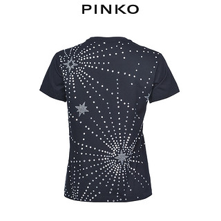 PINKO2020秋冬女装五角星水晶装饰T恤上衣1G15AYY4LX