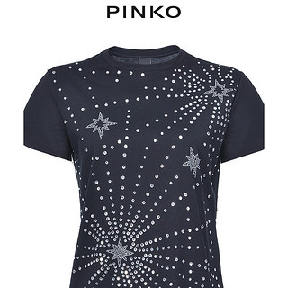 PINKO2020秋冬女装五角星水晶装饰T恤上衣1G15AYY4LX