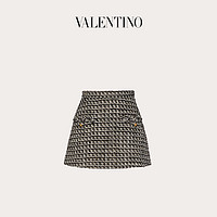 Valentino/华伦天奴女士新品 黑色 亲肤金银线花呢迷你裙