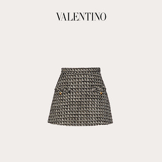 Valentino/华伦天奴女士新品 黑色 亲肤金银线花呢迷你裙