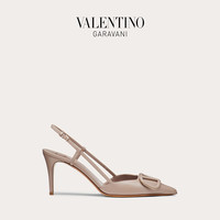 GIOVANNI VALENTINO 卓凡尼·华伦天奴 VALENTINO GARAVANI/华伦天奴VLogo Signature小牛皮后系带高跟鞋