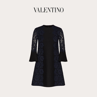 Valentino/华伦天奴女士 黑色 Crepe Couture 蕾丝连衣裙