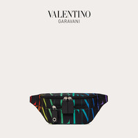 VALENTINO GARAVANI/华伦天奴男士新品黑色 VLTN TIMES 尼龙腰包