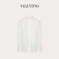 Valentino/华伦天奴男士新品白色Rockstud Untitled 铆钉衬衫
