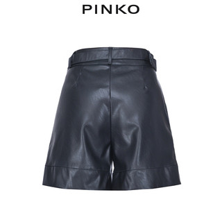 PINKO2020秋冬女装皮质经典飞鸟标志针扣短裤1G151WY6BE