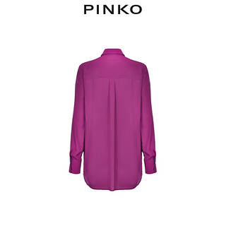 PINKO2020秋冬女装简约纯色通勤休闲衬衫1G15AKY5NT