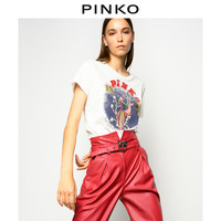 PINKO2020秋冬女装插画印花T恤上衣1G15BEY5BD