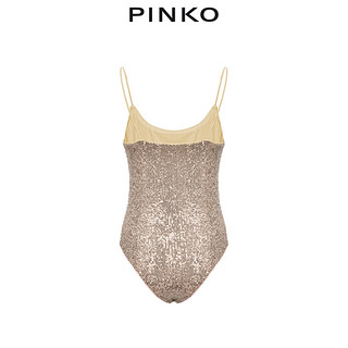 PINKO2020秋冬女装闪亮珠片连体吊带上衣1C10BA8185