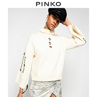 PINKO2020秋冬女装镂空宽松高领毛衣针织衫1G15JVY6CF