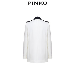 PINKO2020秋冬女装海军式棱纹针织拼色领西装1G15CP8142